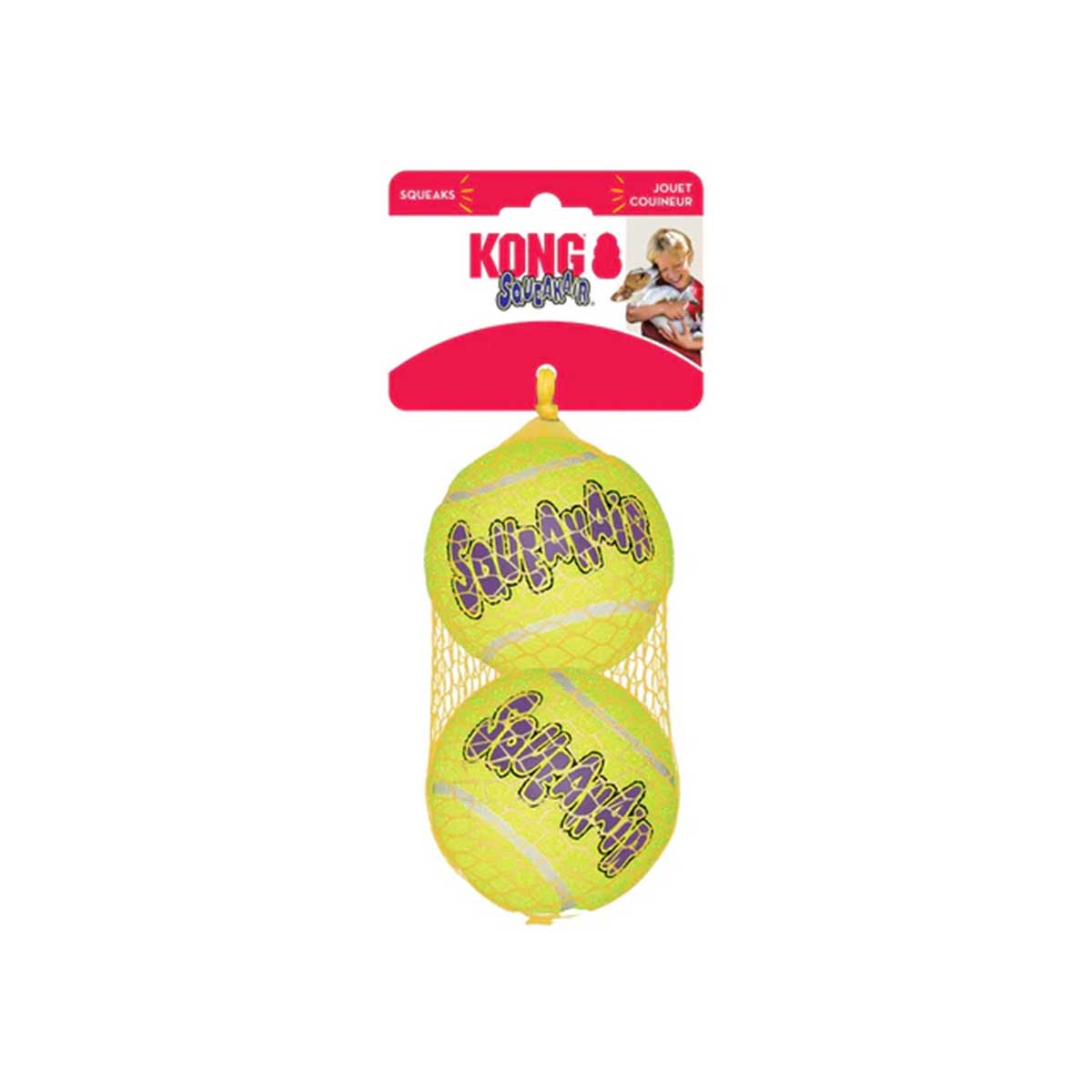 Kong SqueakAir Tennis Balls - Large 2 Pack
