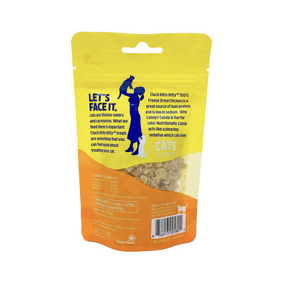 Cluck Kitty Kitty 100 % Freeze Dried Chicken Treat with Catnip Coating