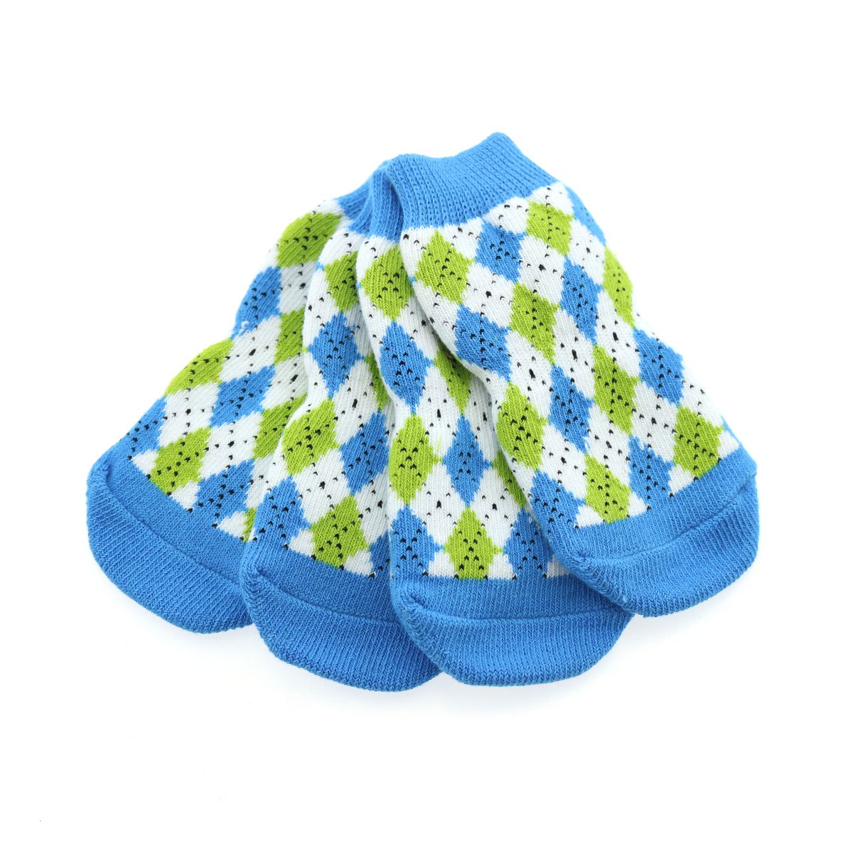 Blue & Green Argyle Pet Socks | Pawlicious & Company