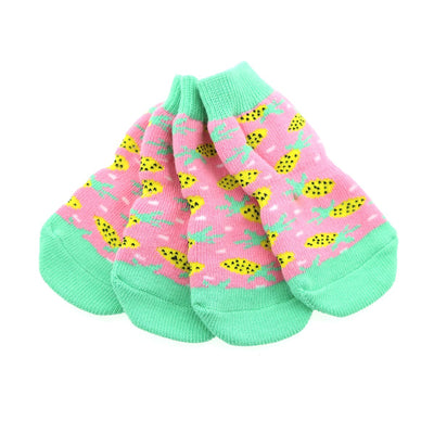 Pink Pineapple Pet Socks | Pawlicious & Company