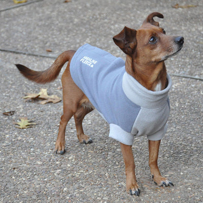 Highline Fleece Dog Coat - Two Tone Grays | Pawlicious & Company