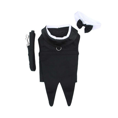 Tuxedo Dog Harness with Bow Tie and Collar | Pawlicious & Company