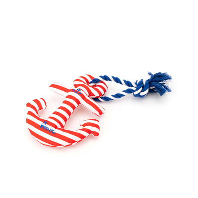Anchor Dog Toy in Red White & Blue | Pawlicious & Company