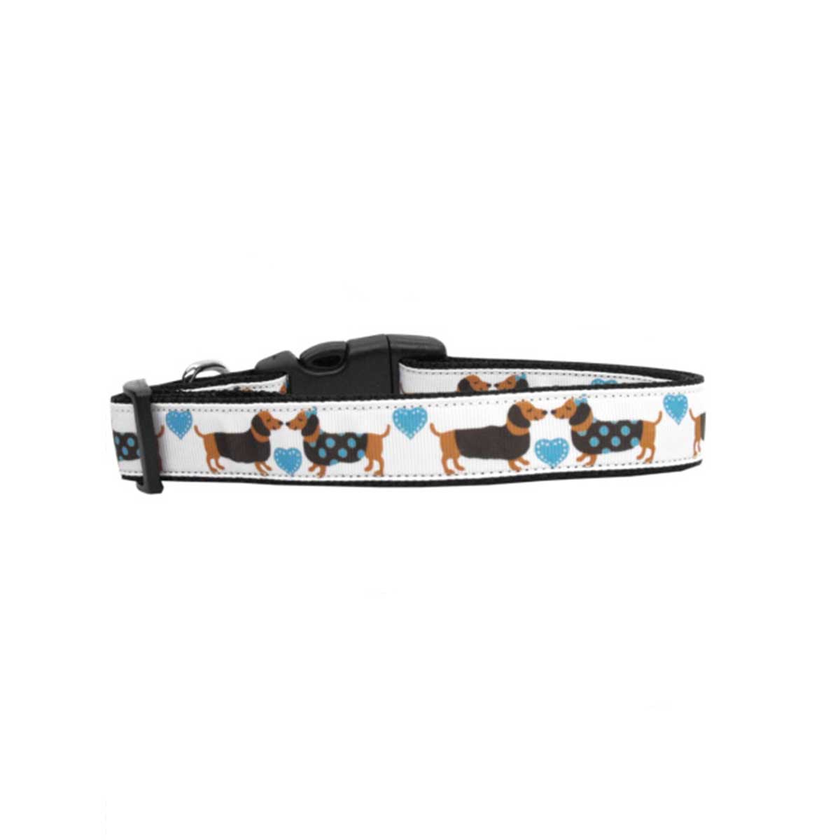 Blue Doxie Love Nylon Dog Collar | Pawlicious & Company