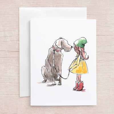 Blank Note Card Set - Girls and Dogs Assortment Set | Pawlicious & Company