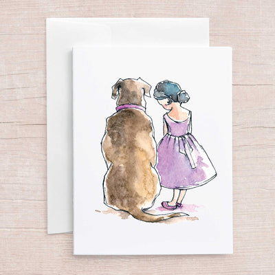 Blank Note Card Set - Girls and Dogs Assortment Set | Pawlicious & Company