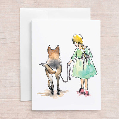 Blank Note Card Set - Girls and Dogs Assortment Set | Pawlicious & Company