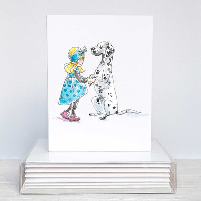 Blank Note Card Set - Girls and Dogs Assortment Set | Pawlicious & Company