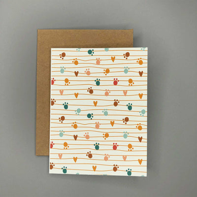 Blank Note Card Set - Paws and Hearts | Pawlicious & Company