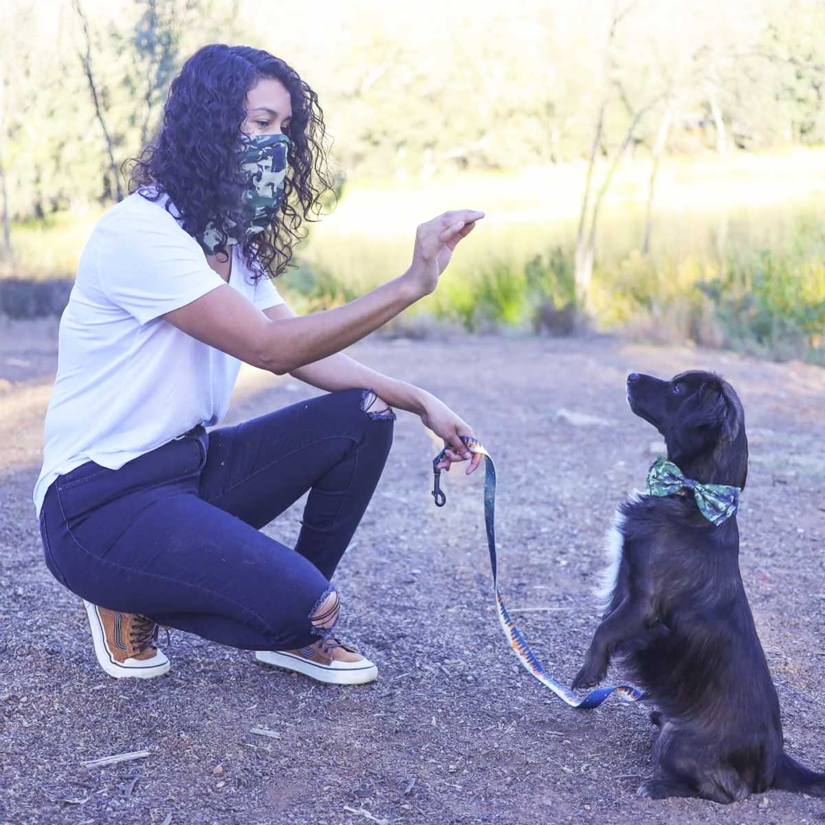 Camo Green Pet Collar Bow Tie | Pawlicious & Company