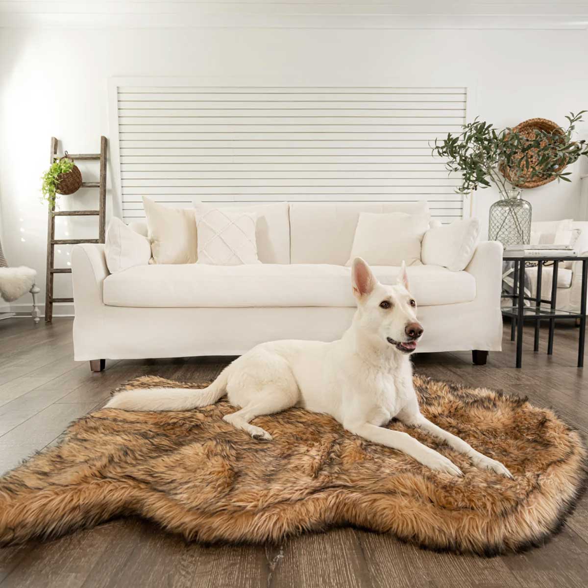 Puprug Faux Fur Orthopedic Dog Bed