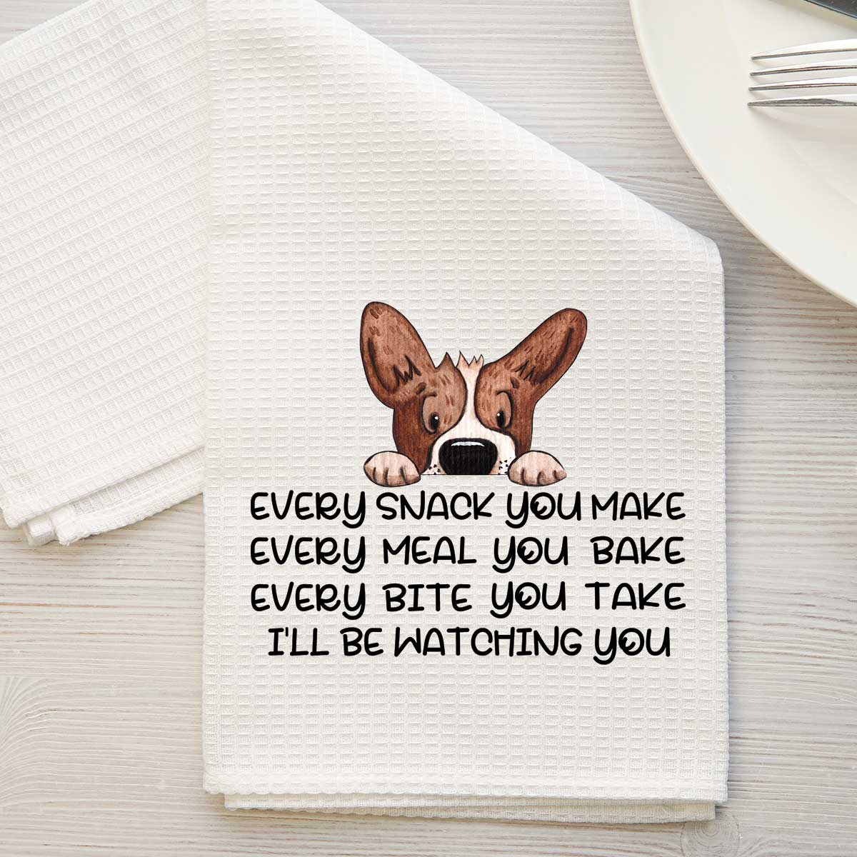 Every Snack you Make Waffle Kitchen Towel | Pawlicious & Company