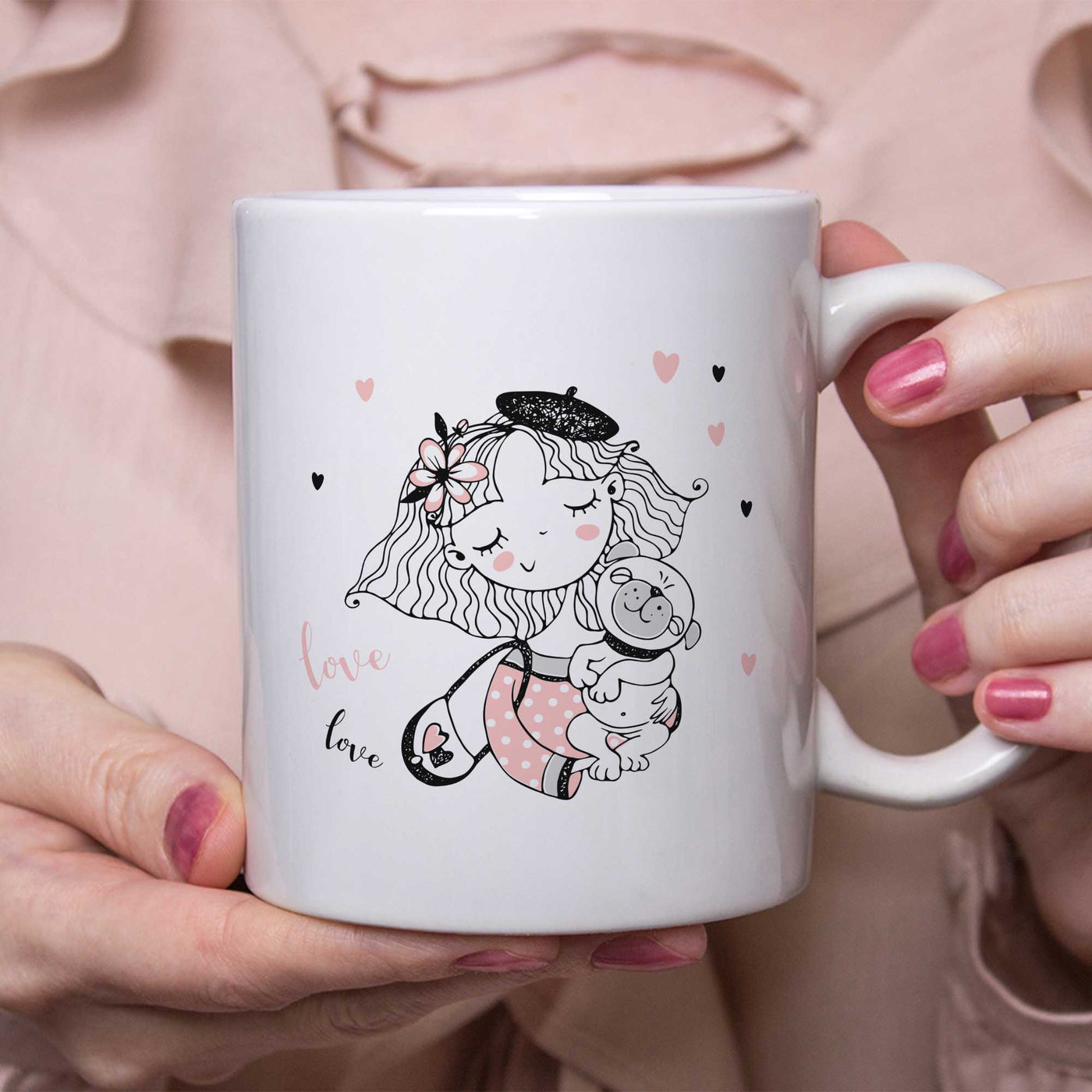 Girl Loves Her Pug Mug | Pawlicious & Company