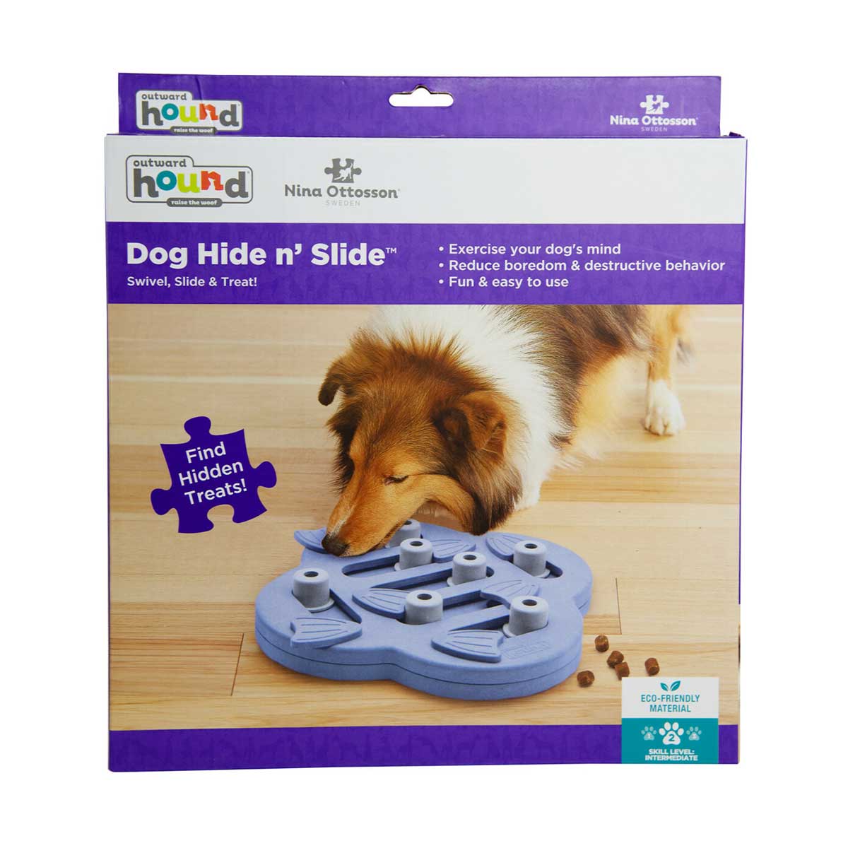 Dog Hide N' Slide Purple Puzzle Game - Intermediate | Pawlicious & Company