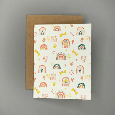 Blank Note Card Set - Paws Love and Rainbows | Pawlicious & Company