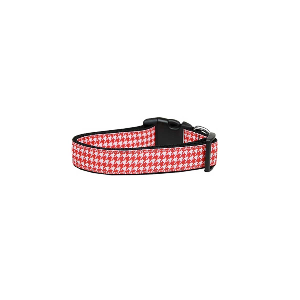 Red Houndstooth Nylon Dog Collar | Pawlicious & Company