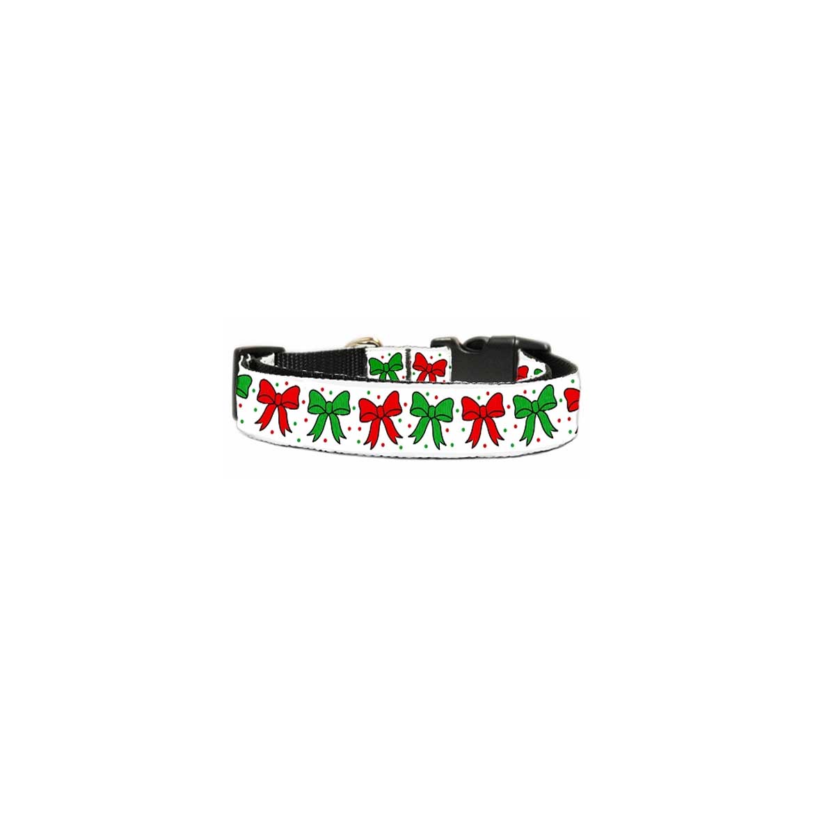 Christmas Bows Nylon Dog Collar | Pawlicious & Company