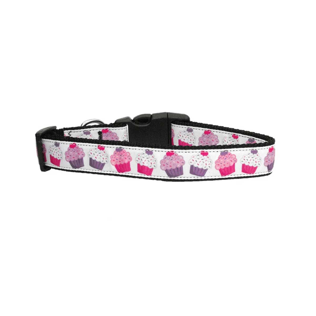 Pink and Purple Cupcakes Nylon Dog Collar | Pawlicious & Company