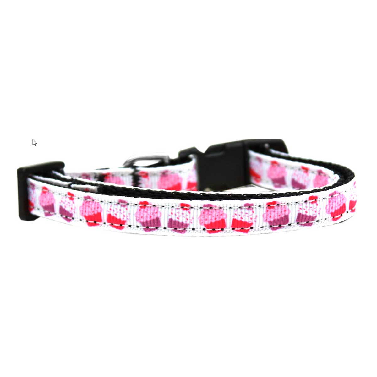 Pink and Purple Cupcake Nylon Ribbon Cat Collar | Pawlicious & Company