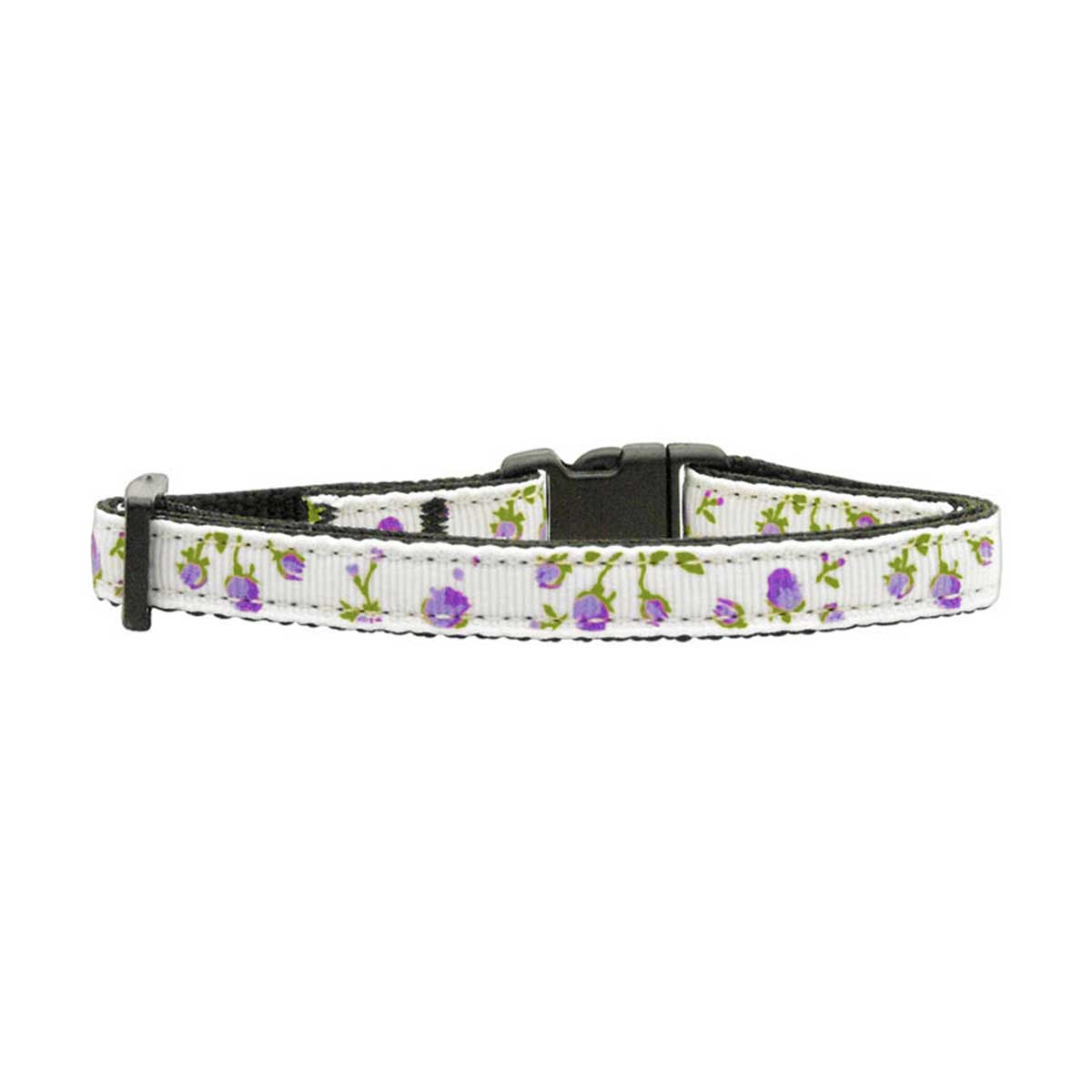 Purple Roses Nylon Ribbon Cat Collarat Collar | Pawlicious & Company