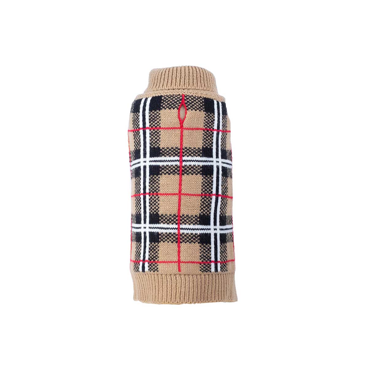 Tan Bias Plaid Sweater | Pawlicious & Company