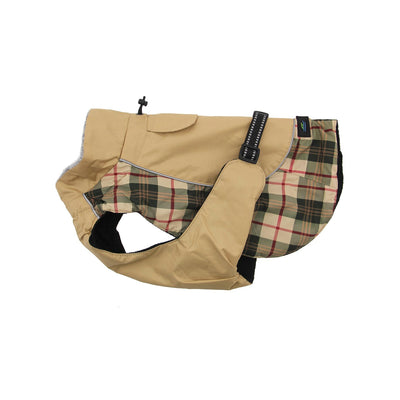 Alpine All-Weather Dog Coat - Beige Plaid | Pawlicious & Company