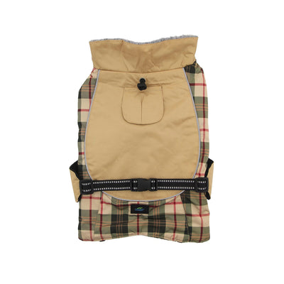 Alpine All-Weather Dog Coat - Beige Plaid | Pawlicious & Company