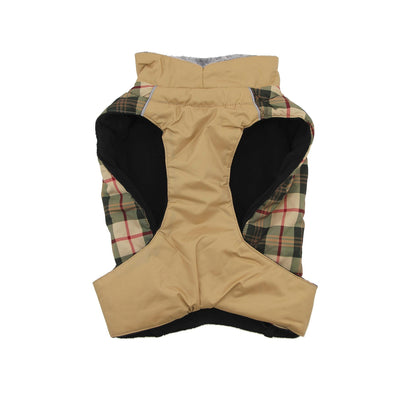 Alpine All-Weather Dog Coat - Beige Plaid | Pawlicious & Company