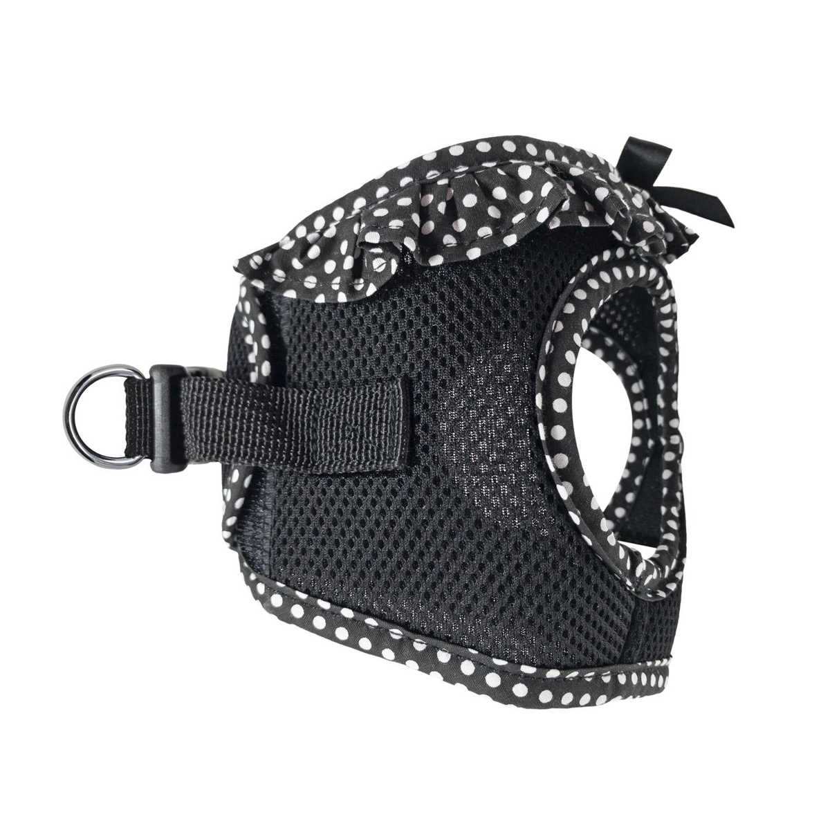 American River Choke Free Dog Harness in Black & White Polka Dot | Pawlicious & Company