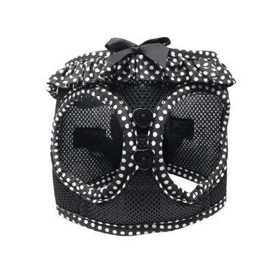 American River Choke Free Dog Harness in Black & White Polka Dot | Pawlicious & Company