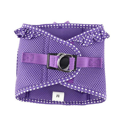 American River Choke Free Dog Harness in Paisley Purple Polka Dot | Pawlicious & Company