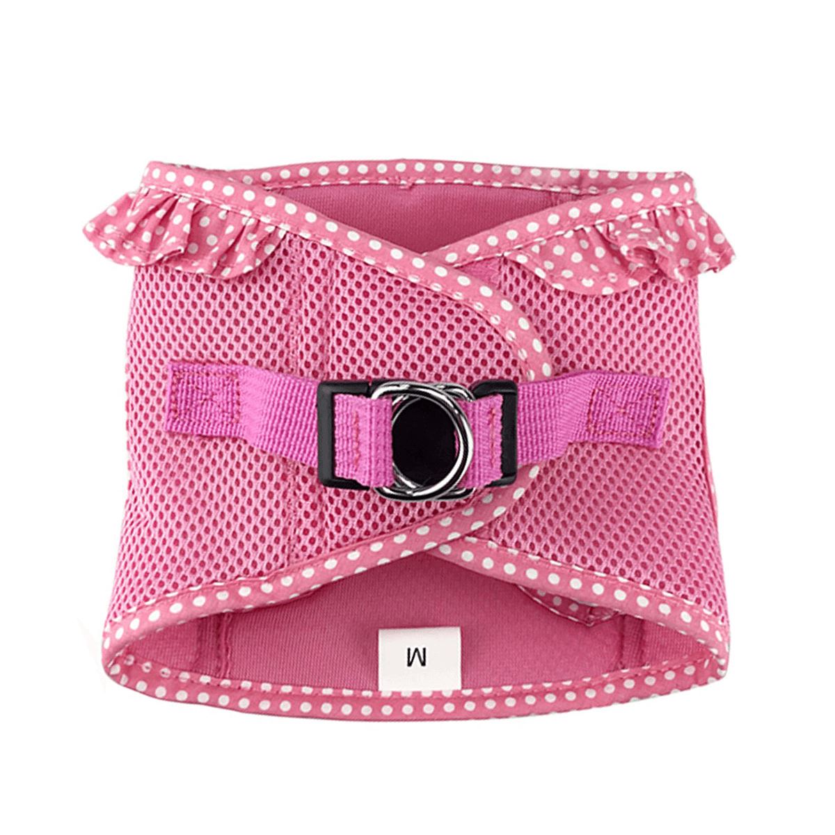American River Choke Free Dog Harness in Pink Polka Dot | Pawlicious & Company