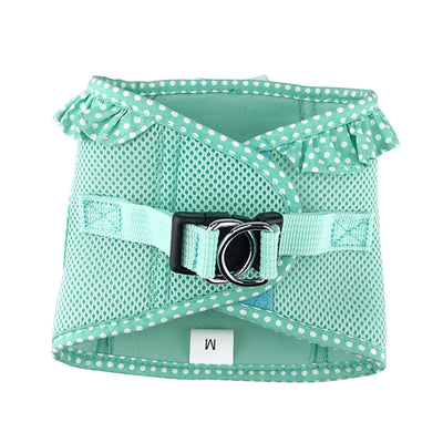 American River Choke Free Dog Harness in Teal Polka Dot | Pawlicious & Company
