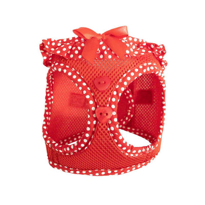 American River Choke Free Dog Harness in Red & White Polka Dot | Pawlicious & Company