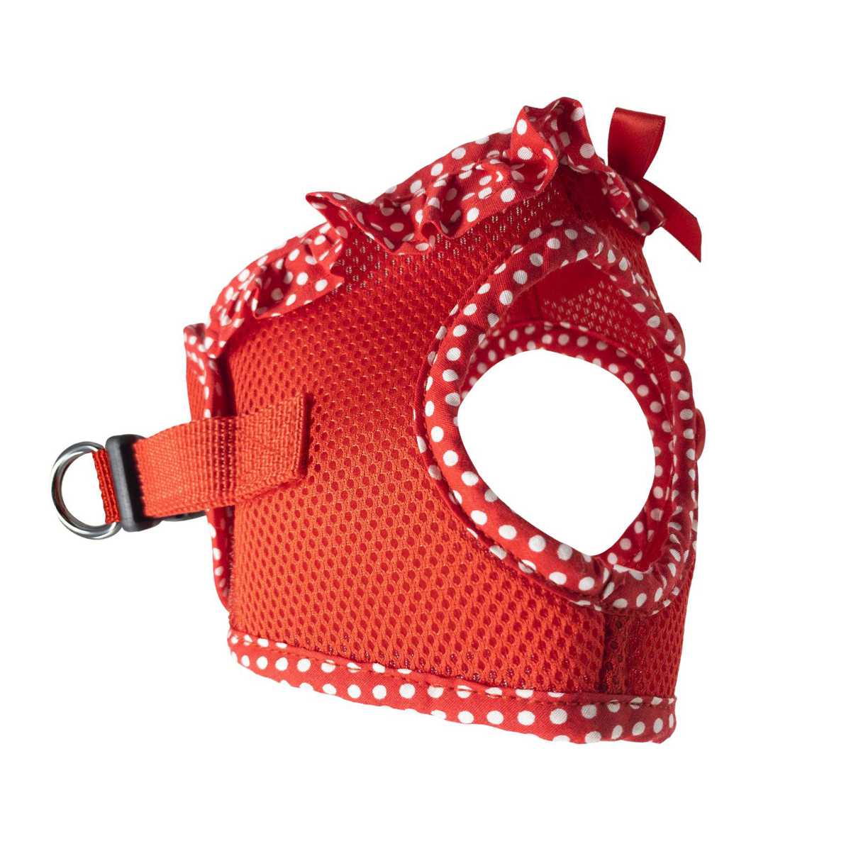 American River Choke Free Dog Harness in Red & White Polka Dot | Pawlicious & Company