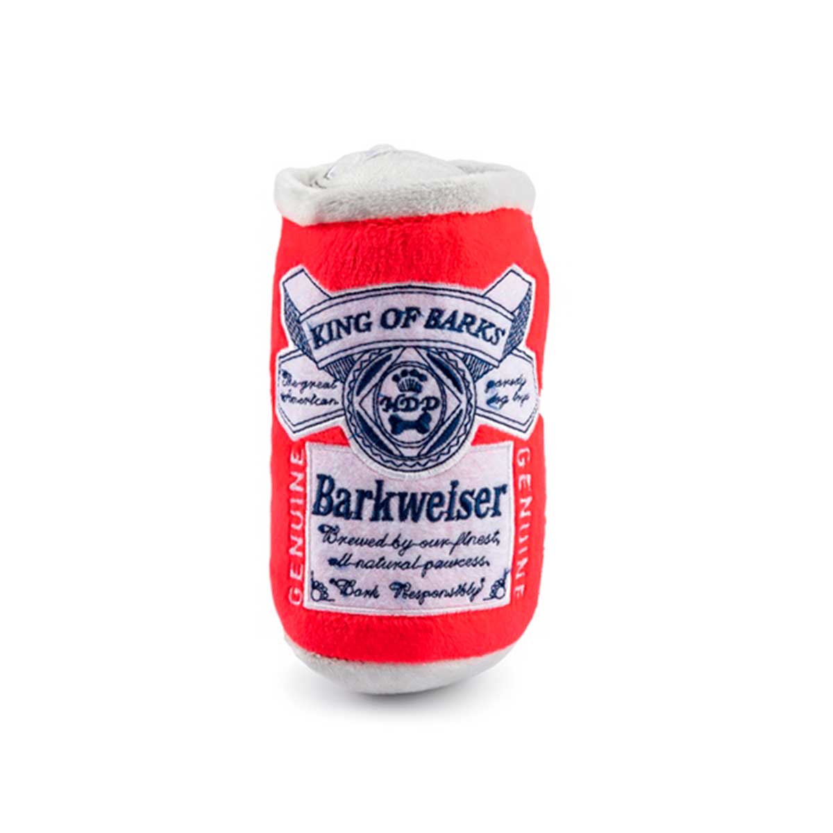 Barkweiser Beer Can Plush Dog Toy | Pawlicious & Company