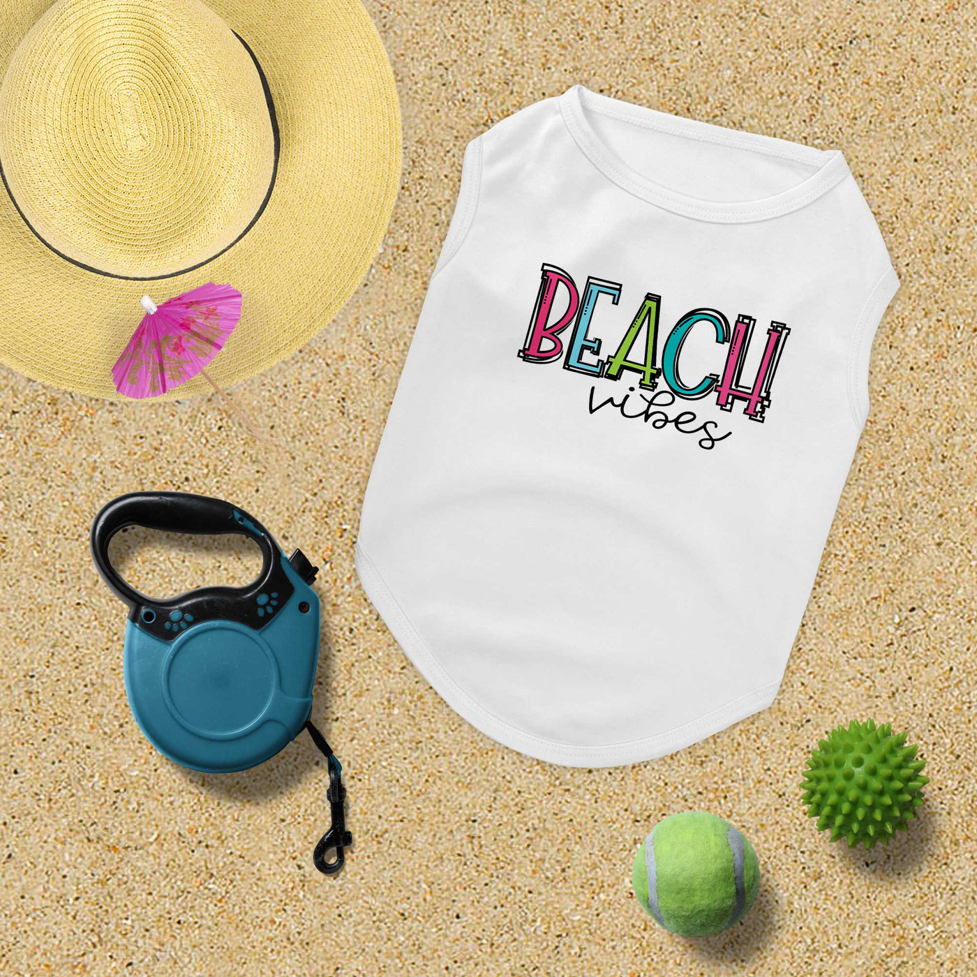 Beach Vibes Girls Tones Pet Tee Shirt | Pawlicious & Company