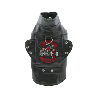 Biker Dawg Motorcycle Dog Jacket - Black | Pawlicious & Company