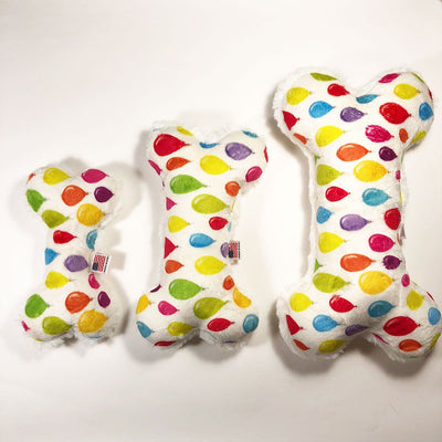 Birthday Balloons Bone Shaped Dog Toy | Pawlicious & Company