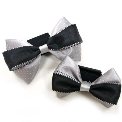 Black & White Dog Collar Bow Tie | Pawlicious & Company