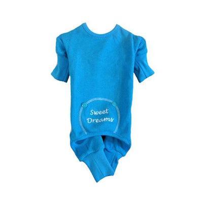 Blue "Sweet Dreams" Embroidered Pajama | Pawlicious & Company