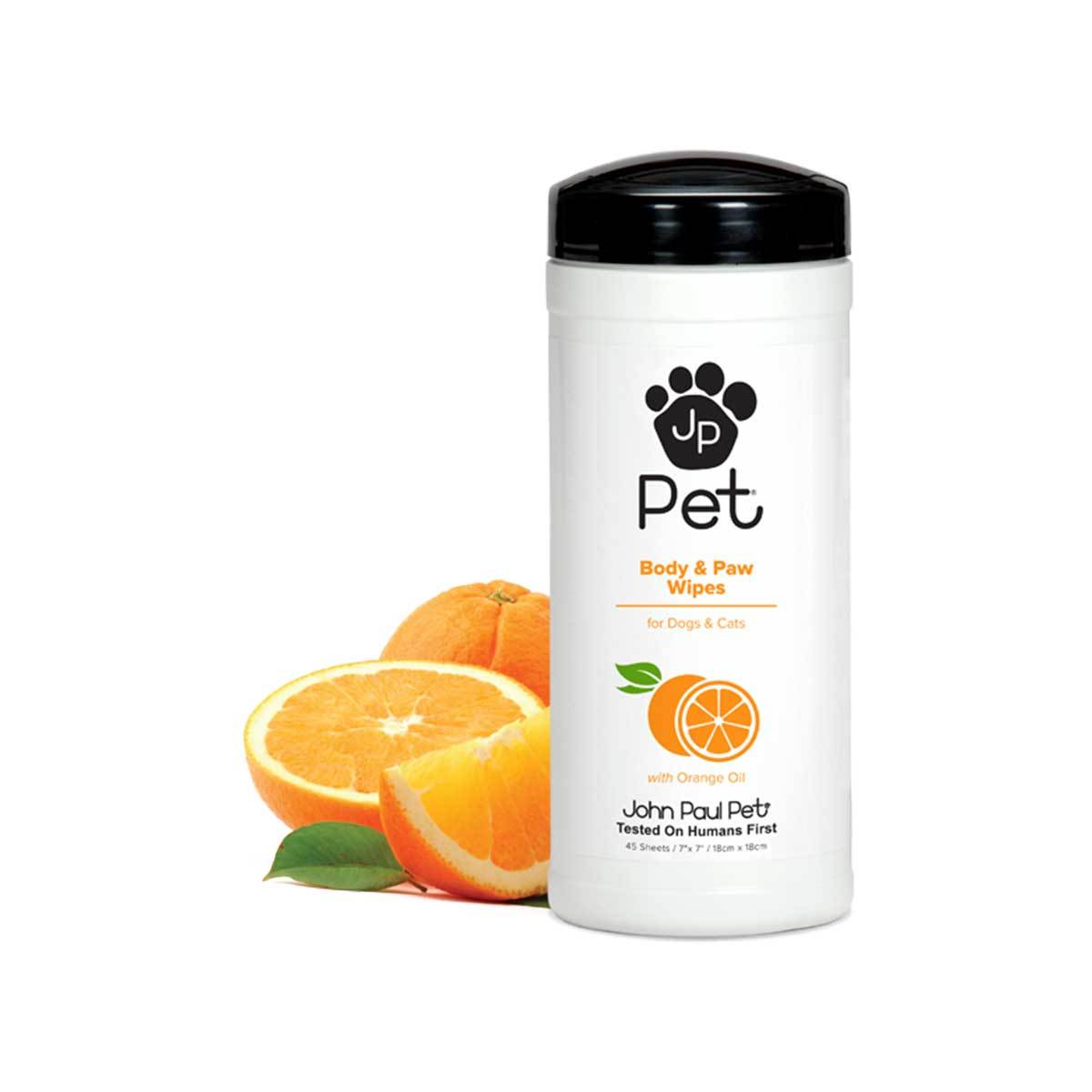 John Paul Pet Body & Paw Wipes with Orange Oil | Pawlicious & Company