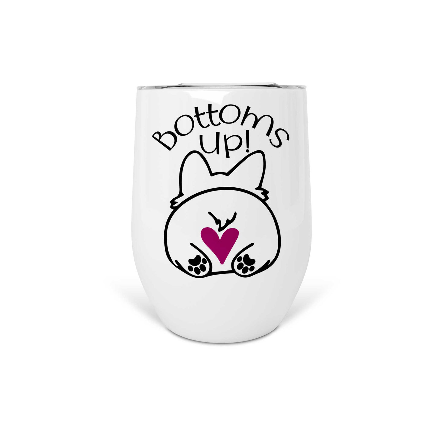 Bottoms Up Corgi Wine Tumbler | Pawlicious & Company