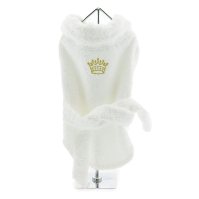 Boys Gold Crown Cotton Dog Bathrobe | Pawlicious & Company