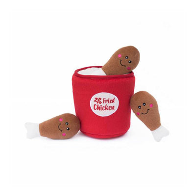 Bucket of Chicken Burrow Dog Toy | Pawlicious & Company