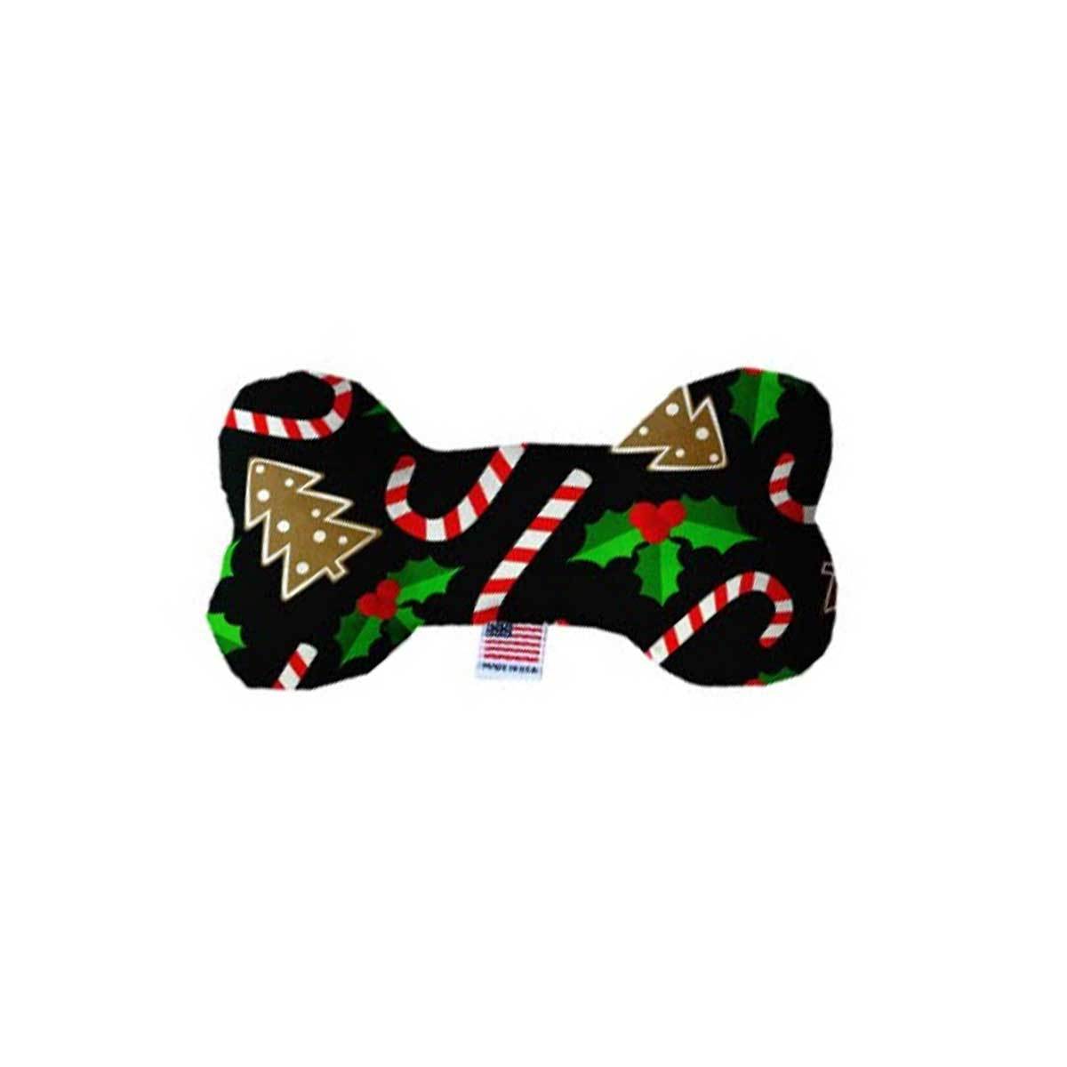 Candy Cane Bone Shaped Dog Toy | Pawlicious & Company