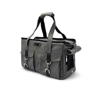 Buckle Tote Dog Carrier in Charcoal | Pawlicious & Company