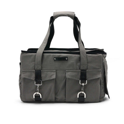 Buckle Tote Dog Carrier in Charcoal | Pawlicious & Company