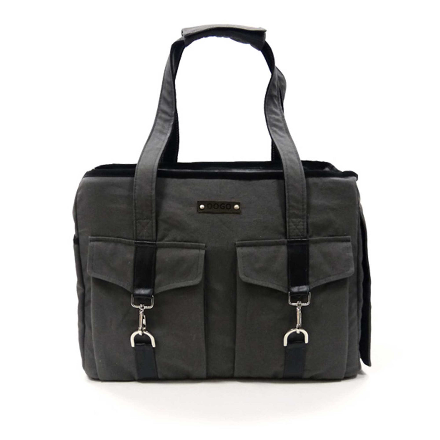 Buckle Tote Dog Carrier in Charcoal | Pawlicious & Company