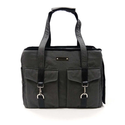 Buckle Tote Dog Carrier in Charcoal | Pawlicious & Company